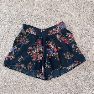 Navy blue, Floral Skort